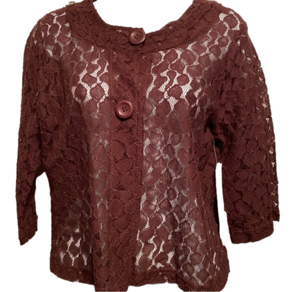 NWT ERIN BEDROCK CROPPED LACE JACKET PS
